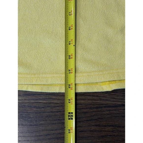 The North Face Sweater Womens Small Yellow Fleece Quarter Zip Pullover Top - Picture 4 of 6